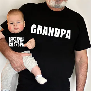 Pasaules Lielākajiem Vectēvam un Mazdēlam Black Atbilstošas Ģimenes Tērpiem Dāvanu Vectētiņš T Baby Romper Bērniem Tshirt