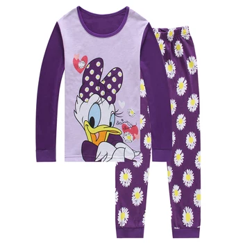 Pavasara Rudens Daisy Duck Bērniem Meiteņu Drēbes Mazulim Tīras Kokvilnas Pidžamas Long Piedurknēm Karikatūra Bērnu Sleepwear