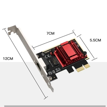 PCIE Karti 2.5 gb / s Gigabit Tīkla Karte 10/100/1000Mbps RTL8125B RJ45 Ethernet Tīkla Karte PCI-E Tīkla Adapteris