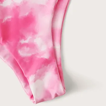 Peldkostīmi Sievietes 2020. Gadam kaklasaišu krāsošanas Drukāt Trīs Gabals Peldkostīms Mežģīnes Up Pārsējs Bikini Komplekts Piemērots Peldēt Valkāt Peldēšanas tērps sievietēm 529#3
