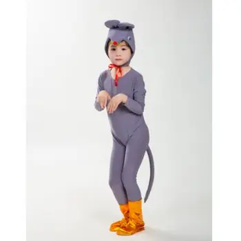 Pelēkās peles kostīms bērniem peli cosplay svētku deju tērpi dzīvnieku cosplay kostīmi bērniem bērnudārzu darbības