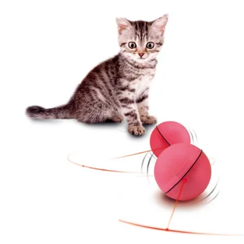 Pet Cat Toy Lāzera Smieklīgi Bumbu Interaktīvais Kaķis Lāzera Bumbu Rotaļlietas, LED Zibspuldze, Ritošā Smieklīgi Bumbas par Mājdzīvniekiem, Suņiem, Kaķiem