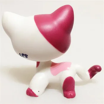 Pet Shop Lps Rotaļlietas Pastāvīgā Littlest Īsiem Matiem Cat #2291 White Pink kitty Glitter