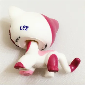 Pet Shop Lps Rotaļlietas Pastāvīgā Littlest Īsiem Matiem Cat #2291 White Pink kitty Glitter