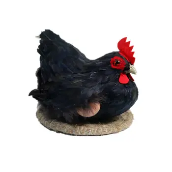 Piepildīta Plīša rotaļlieta vistas vistu simulācijas cālis izšķilšanās vistas taisnība spalvu restorāns apdare lauksaimniecības produktu decorat