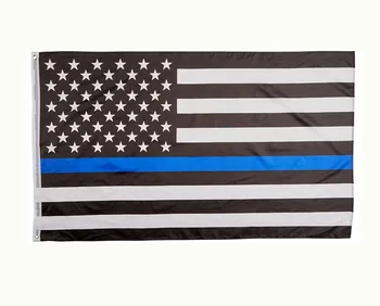Piliens Kuģniecības BlueLine asv Policijas Karogi, 3 Līdz 5 Kājām Thin Blue Line ASV Karogu, Melnā, Sarkanā līnija karoga Epacket