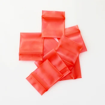 Plastmasas Iepakojuma Maisiņu ! 200pcs/loti (5cm*7cm) Sarkanā Resealable Plastmasas Maisiņi, PE Zip Lock Maisiņos.biezums:0.2 mm