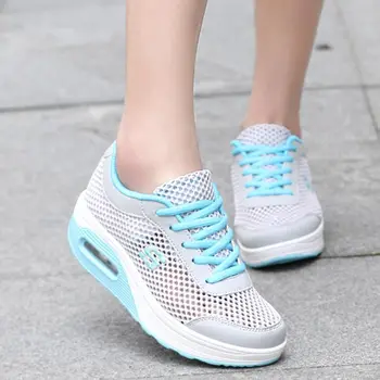 Platforma čības sieviešu vasaras kurpes ir 2021. modes elpojošs acs platformas kurpes sieviete čības dobi no mežģīnes-up dāmām kurpes