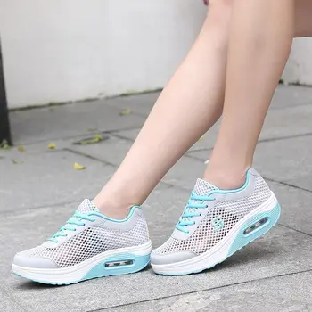 Platforma čības sieviešu vasaras kurpes ir 2021. modes elpojošs acs platformas kurpes sieviete čības dobi no mežģīnes-up dāmām kurpes