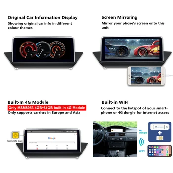 PLAZOLA Android 10.0 Auto Multimediju GPS Navigācijas Spēlētājs BMW X1 E84 2009-CIC vai bez Oriģinālā Monitors CarPlay