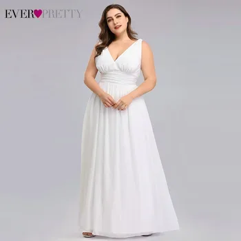Plus Lieluma Kāzu Kleitas Kādreiz Diezgan Elegantu V-kakla-line Vienkāršas Šifona Vasaras Pludmales Kāzu Kleitas vestidos de novia 2020