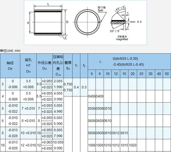 PMGN 20Pcs SF1 SF-1 0610 Augstas Kvalitātes Automātiskā Eļļošanas Kompozītu Paturot Krūmi Piedurknēm 6 x 8 x 10mm