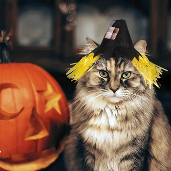 POPETPOP Halloween Kostīmu Scarecrow Cepures Pet Piegādēm Cosplay Piederumu Cepures Kapuci Suns, Kaķis