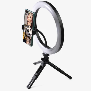 Portatīvo Selfie Ringlight Regulējams Statīvs Tālvadības Fotogrāfija Apgaismojums Tālruni Foto Led Gredzens Aizpildīt Gaismas Lampa Youtube Aizpildīt