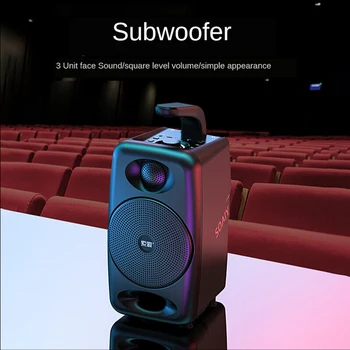 Portatīvo Āra Skaļruņiem, Bluetooth Bezvadu Skaļrunis 3D Stereo Pulkstenis Basu Skaļrunis 25W HiFi Mūzika Subwoofer Atbalsts Mic FM