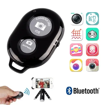 Portatīvā Bluetooth 4.0 Tālvadības pults Pogu Bezvadu Selfie Kameras Slēdža iOS Android Selfie Stick Kameras Slēdža Stick
