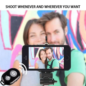 Portatīvā Bluetooth 4.0 Tālvadības pults Pogu Bezvadu Selfie Kameras Slēdža iOS Android Selfie Stick Kameras Slēdža Stick