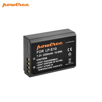 Powtree LP-E10 LPE10 LP E10 Digitālo kameru baterijas Canon EOS 1100D 1200D 1300D Rebel T3 T5 T6 KISS X50 X70 Akumulators
