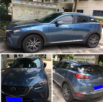 Priekš Mazda CX-3 CX3 2016 2017 2018 2019 Alumīnija sakausējums, Sudraba Top Jumta Sliedes Bagāžniekam Sānu joslas Apdare, Apdares Auto Piederumi