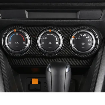 Priekš Mazda CX-3 CX3 Gaisa Kondicionēšanas Kontroles Pogu Paneļa Vāku 2016 2017 2018 ABS Oglekļa Šķiedras Materiāla, Piederumi