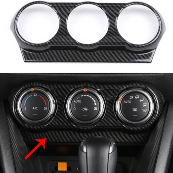 Priekš Mazda CX-3 CX3 Gaisa Kondicionēšanas Kontroles Pogu Paneļa Vāku 2016 2017 2018 ABS Oglekļa Šķiedras Materiāla, Piederumi