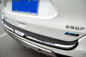 Priekš Nissan Rogue X-trail 2016 Melns ABS inženierzinātņu plastmasas Aizmugures Boot Ārējā Bufera Aizsargs Palodzes Plāksni Aizsargs Molding