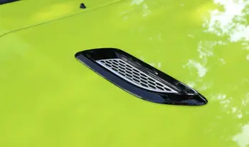 Priekšējā Pārsega Gaisa Ventilācijas Fender Apdare Kontaktligzdas Vāciņu Decal Uzlīmes par Suzuki JIMNY 2019 2020 Melna/Sudraba Auto Piederumu Ārpuse