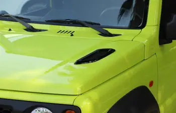 Priekšējā Pārsega Gaisa Ventilācijas Fender Apdare Kontaktligzdas Vāciņu Decal Uzlīmes par Suzuki JIMNY 2019 2020 Melna/Sudraba Auto Piederumu Ārpuse