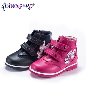Princepard Jaunus ortopēdisko apavus bērniem gadījuma īstas ādas krāsa navy bērnu ortopēdiskie apavi meitenēm un zēniem 28-36 izmēra