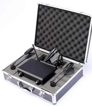Profesionālās UHF Dual Saksofonu Mic Bezvadu Mikrofonu Instrumentu, Skatuves Sniegumu