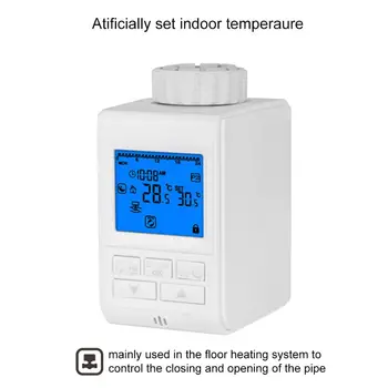 Programmējams Termostats Taimeris TRV termostatiskajiem Vārstu Cilindra Termostatu, Sildītāju Thermoregulator Temperatūras Kontrolei
