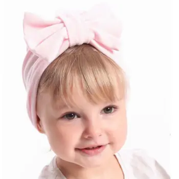 Pudcoco ASV Akciju Jaundzimušais Meitenes Toddler Svītru Slimnīcā Klp Zīdaiņu Comfy Bowknot Beanie Cietā Kokvilnas Cepure