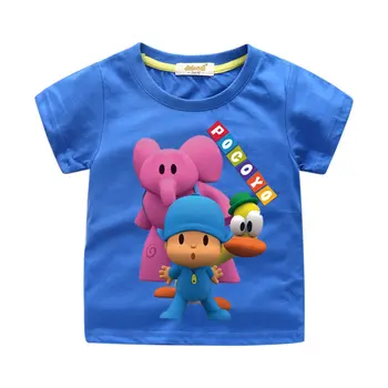 Pusaugu Zēns, Meitene Pocoyo T-krekls Apģērbu Vasaras Bērnu 3D Drukas Karikatūra Kokvilnas Gadījuma Tee Top Mazulis Lettle Boutique T Krekls