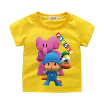 Pusaugu Zēns, Meitene Pocoyo T-krekls Apģērbu Vasaras Bērnu 3D Drukas Karikatūra Kokvilnas Gadījuma Tee Top Mazulis Lettle Boutique T Krekls