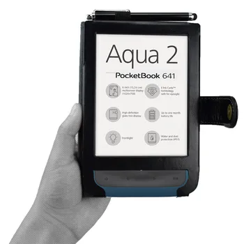 Pārsegu Gadījumā PocketBook 641 Aqua 2 eReader 6 collu Pu ādas somiņa ar magnētiskā aizdare aizsargātu jūsu ebook vienkārša lietošana lasīt