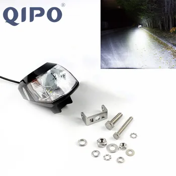 QIPO Motociklu LED headlampsScooter apgaismojums 12V Motociklu prožektori ultra spilgti 2000LM ar USB mobilo telefonu lādēšanas portu