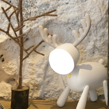 Radošā Gudrs Suns LED Nakts Gaisma, kas Bērnu Kid Bērnu Istabu Iekštelpu Studiju Gultas Apdares Radošo Dāvanu USB Dzīvnieku Galda Lampas