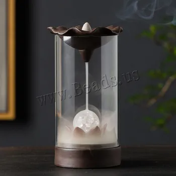 Radošās Keramikas Sālsūdenim Vīraks Degļa Dūmu Ūdenskritums Aromterapijas Krāsns Turētājs Ar LED Gaismas Modes Vienkārša Apdare