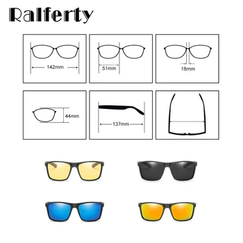 Ralferty Polarizētās Saulesbrilles, Vīriešu Braukšanas Zvejas Sporta Brilles UV400 Retro Kvadrātveida Saules Brilles Vīriešiem Imitācija Koka K1046