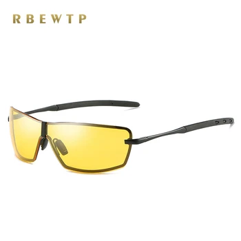 RBEWTP Nakts Redzamības Retro Vīriešu Polarizētās Saulesbrilles Braukšanas Kvadrātveida Saules Brilles oculos Vīriešu Briļļu Aksesuāri Vīriešiem/Sievietēm