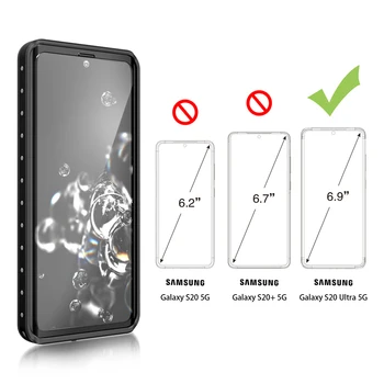 Redpepper Waterproof Case For Samsung Galaxy S20 Ultra Šoks Netīrumiem Sniega Pierādījumu Aizsardzību, 20 Tālrunis gadījumā, ja Ar Touch ID Vāciņu
