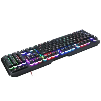 REDRAGON K506 Kentauru Mēms klusums 7-krāsu varavīksnes aizmugurgaismojumu Pilna izmēra spēli tastatūra ar melnu klaviatūru skaits