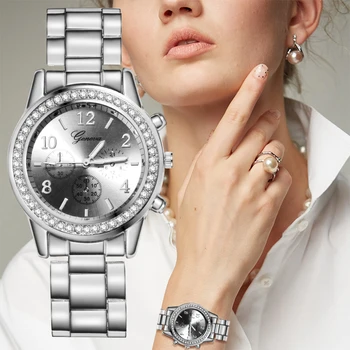 Reloj mujer sudraba skatīties uz sievieti modes rhinestone sieviešu Kvarca luksusa rokas pulkstenis dāmas skatīties uz sievietēm skatīties relogio feminino