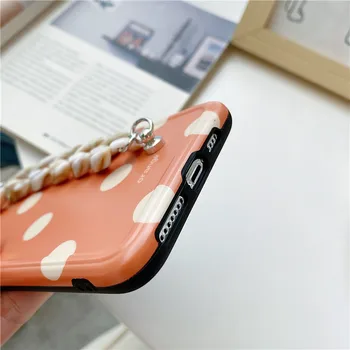Retro Oranža Siksniņa Īpašnieks Vilnis Punktu Tālrunis Lietā Par iPhone 11 Pro Max Xr-X Xs Max 7 8 Puls SE 2020. gadam Gadījumos, Mīksta IMD Vāciņu