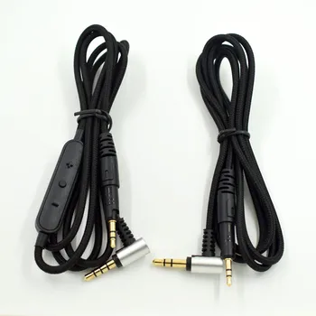 Rezerves Audio Kabeli Audio-Technica ATH-M50X M40X par Sennheiser HD598 HD518 Austiņu Mikrofons Skaļuma Kontroli 3.5 mm