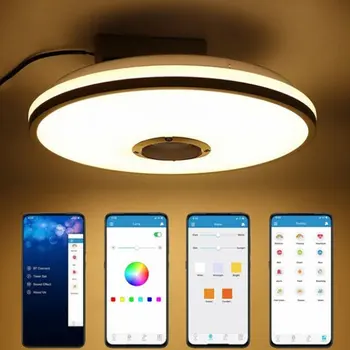RGB LED Griestu lampas Mājas Apgaismojums Smart Bluetooth Mūzikas Gaismas Guļamistabas Lampa Krāsas Griestu Lampa Ar Tālvadības pulti