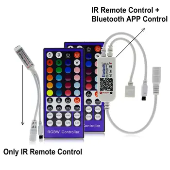 RGBW/RGBWW LED Kontrolieris DC12V 40 Atslēga Smart IS Tālvadības Kontrolieris/Bluetooth Kontrolieris RGBW RGBWW SMD 5050 LED Sloksnes Gaismas