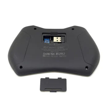 Rii i28C spāņu(Espanol) Apgaismojums 2.4 Ghz Mini Bezvadu Tastatūra Gaisa Pele TouchPad par Andorid TV Kastes/Mini-PC/Laptop