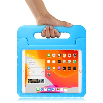 Rokas pārnēsājamie Šoks Pierādījums lietā EVA iPad 10.2 collu 2019 A2197 A2199 pilna ķermeņa vāka Roktura stāvēt Bērniem Droša Silikona gadījumā
