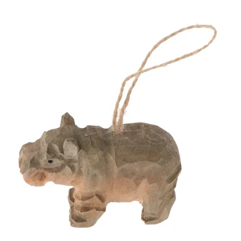 Roku Cirsts 3D Dzīvnieku Modelis Statuja Figūriņas Skulptūra Koka Karājas Rotājumu Mājas, Dārza Izrotāšanai ar String 8-11cm